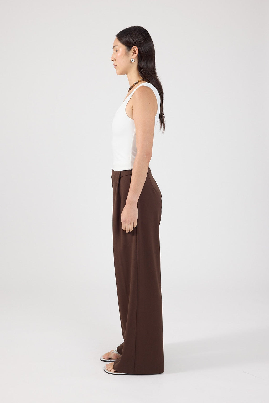 Pleated Pant Brown