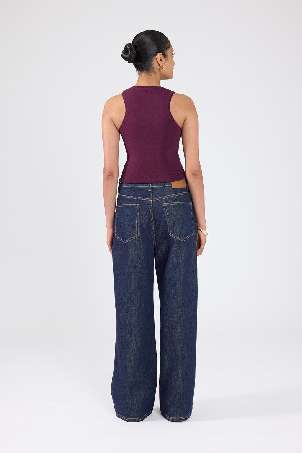 Knit Racer Top Plum