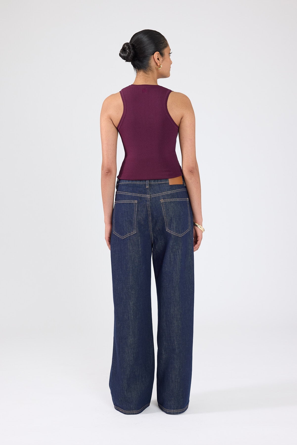 Knit Racer Top Plum