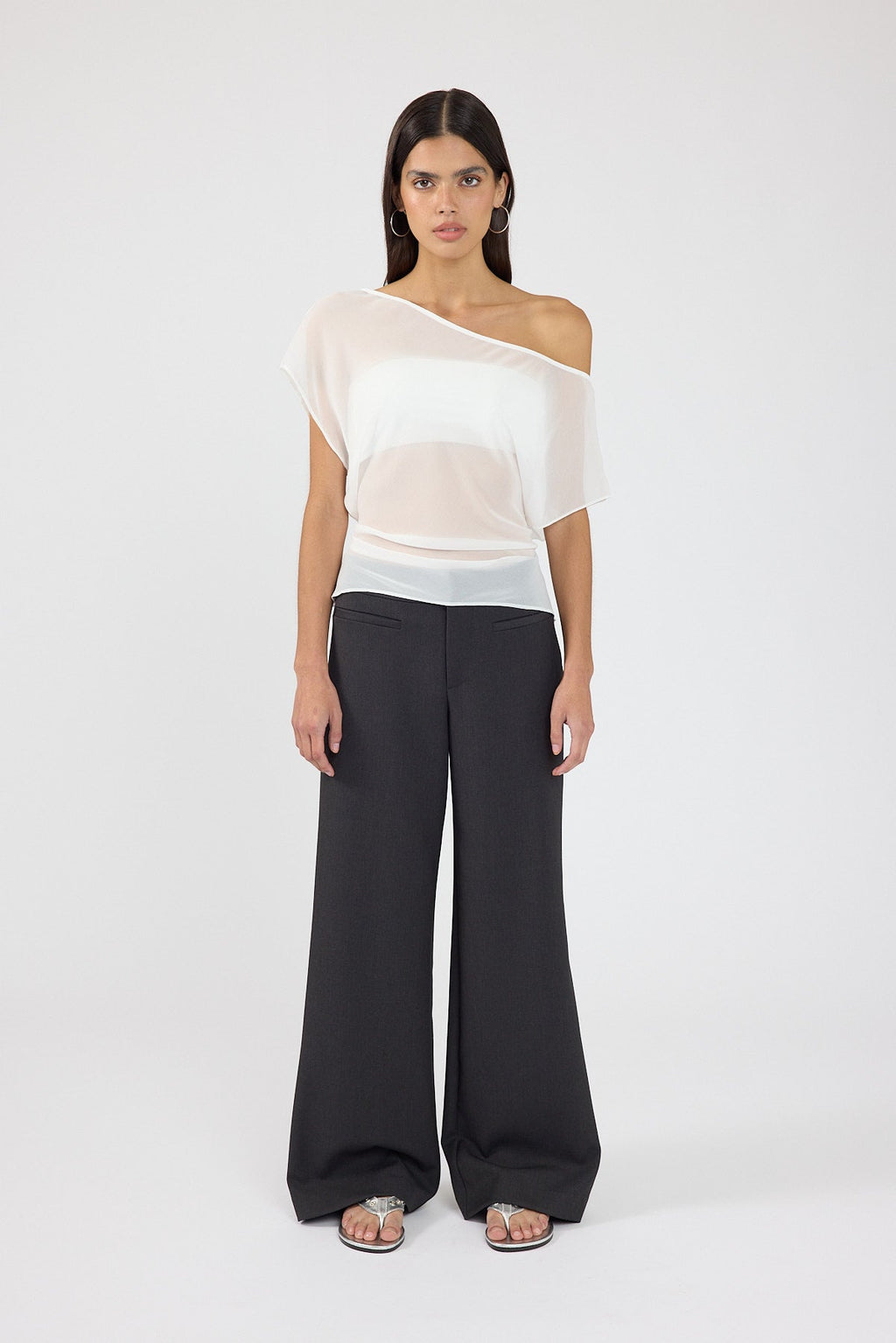 Pantalón de tiro medio carbón