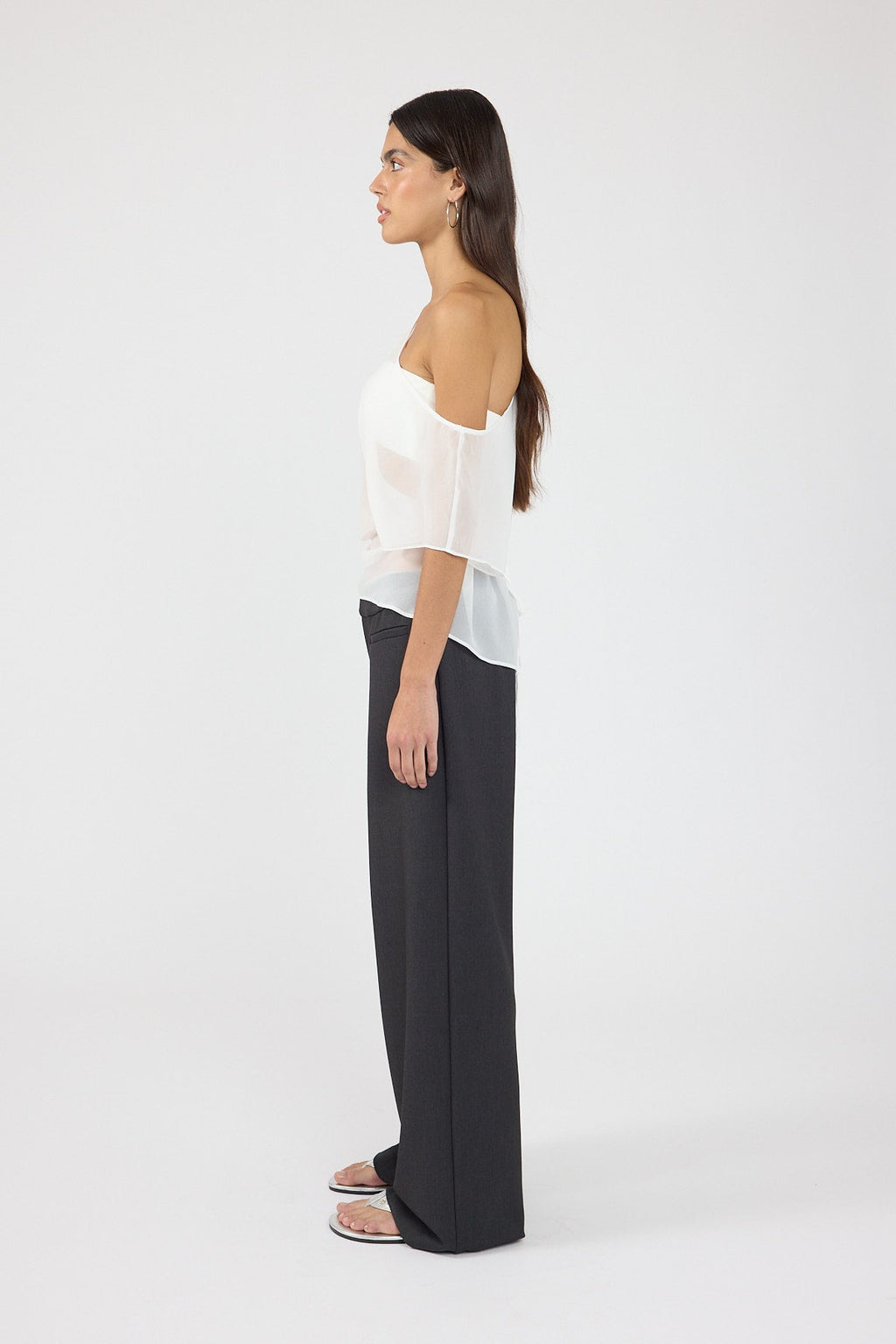 Pantalón de tiro medio carbón