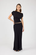 Chiffon Maxi Skirt Black
