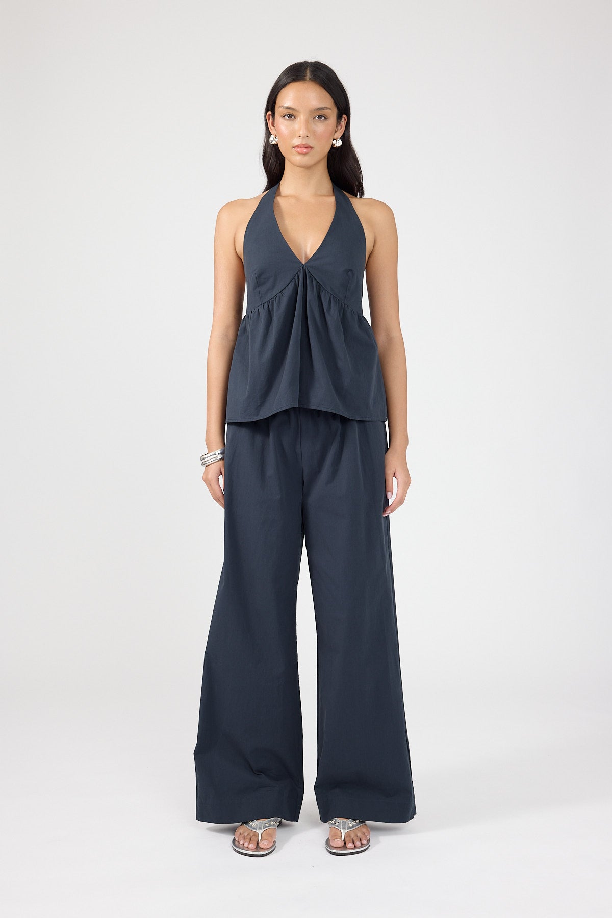 Cotton Pant Ink Blue