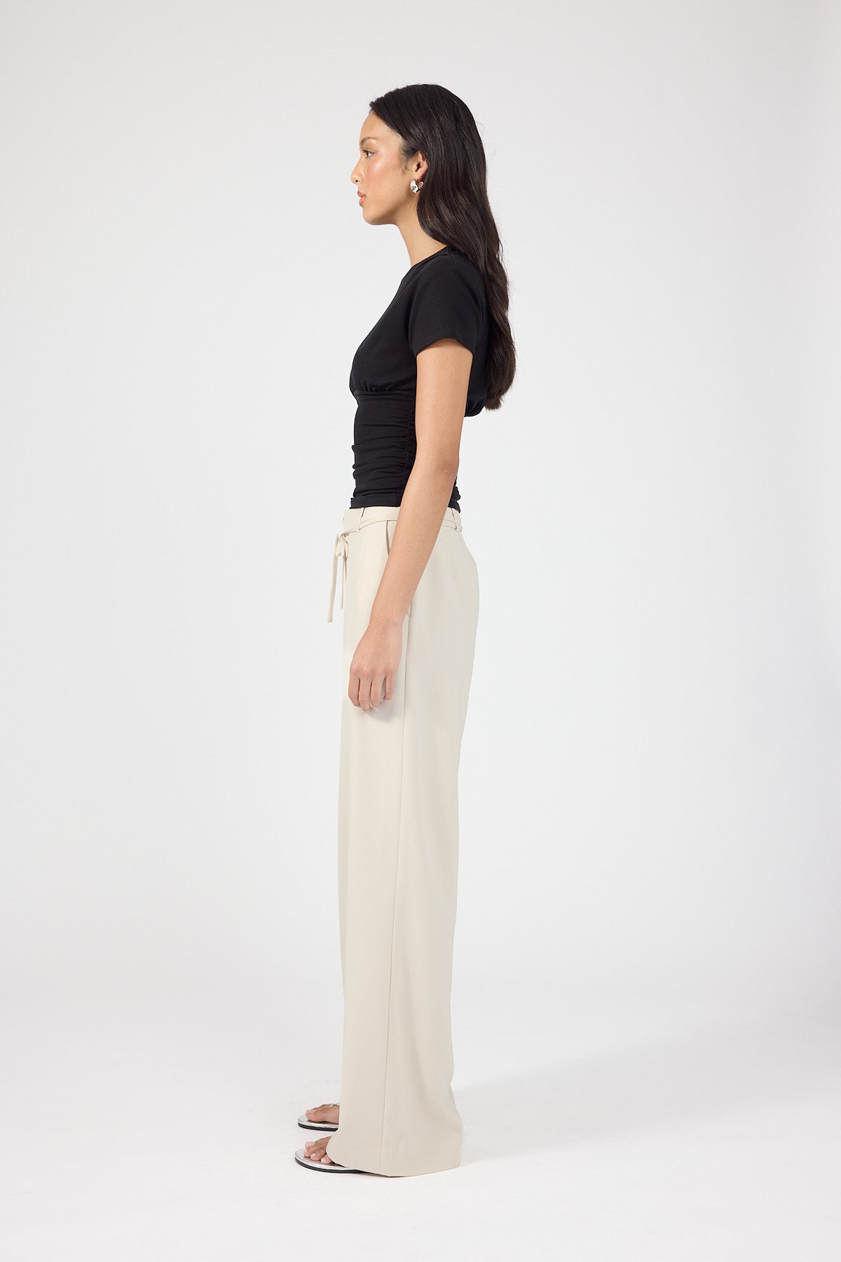 Mid Rise Pant Beige