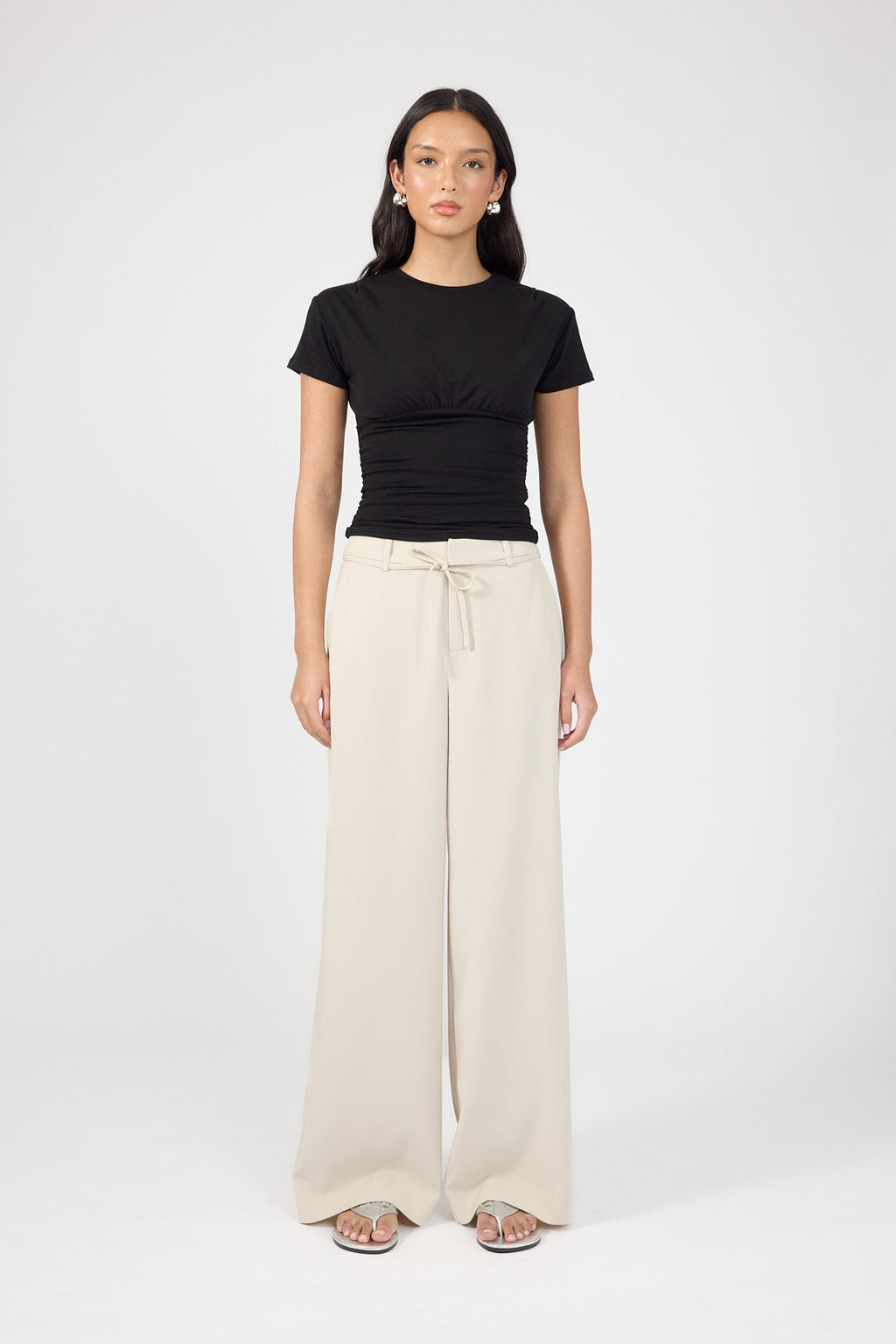 Mid Rise Pant Beige
