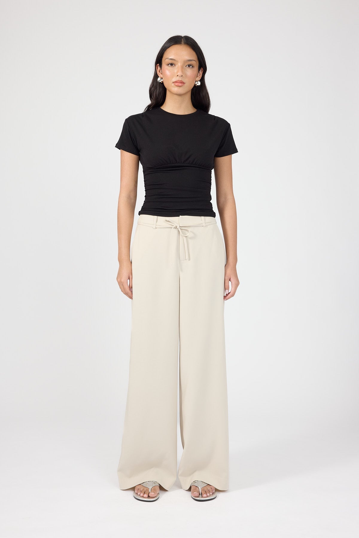 Mid Rise Pant Beige