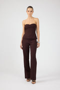 Mid Rise Pant Burgundy