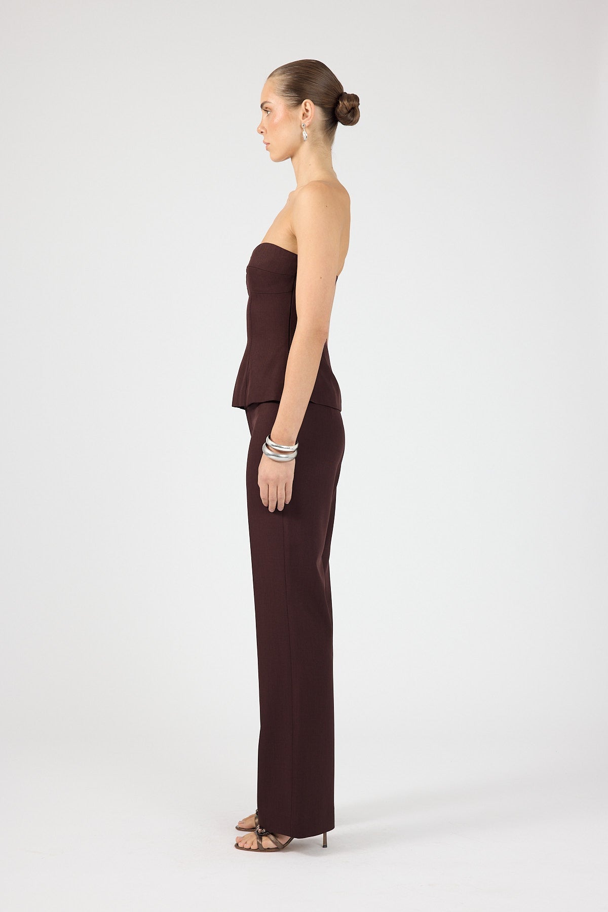 Mid Rise Pant Burgundy