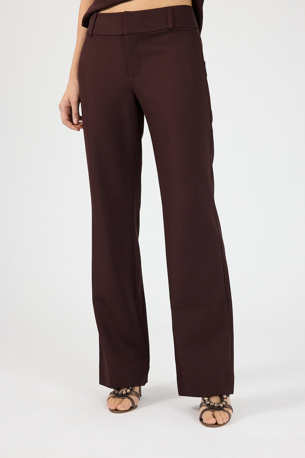Mid Rise Pant Burgundy