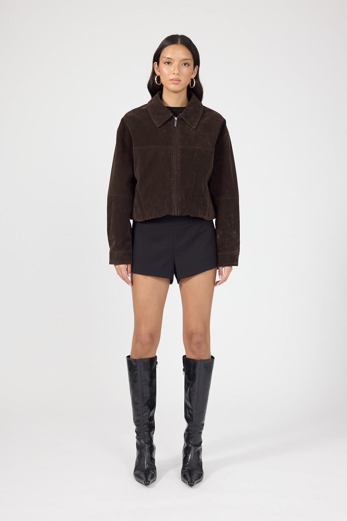 Mid Rise Shorts Black