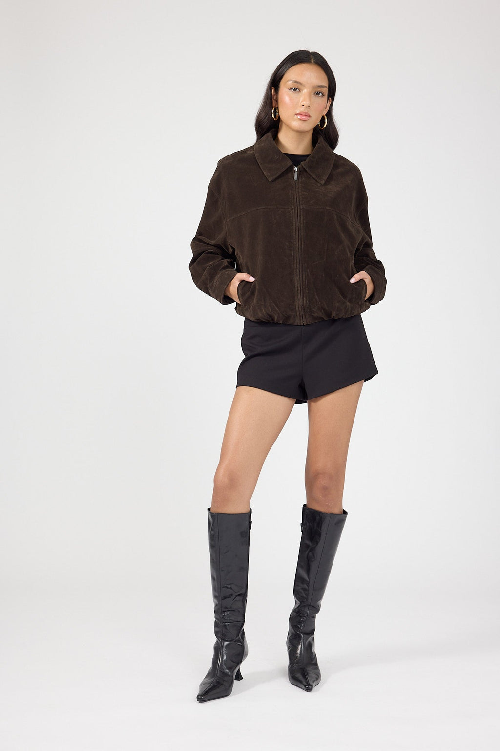 Mid Rise Shorts Black