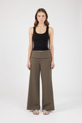 Fold Over Pant Taupe