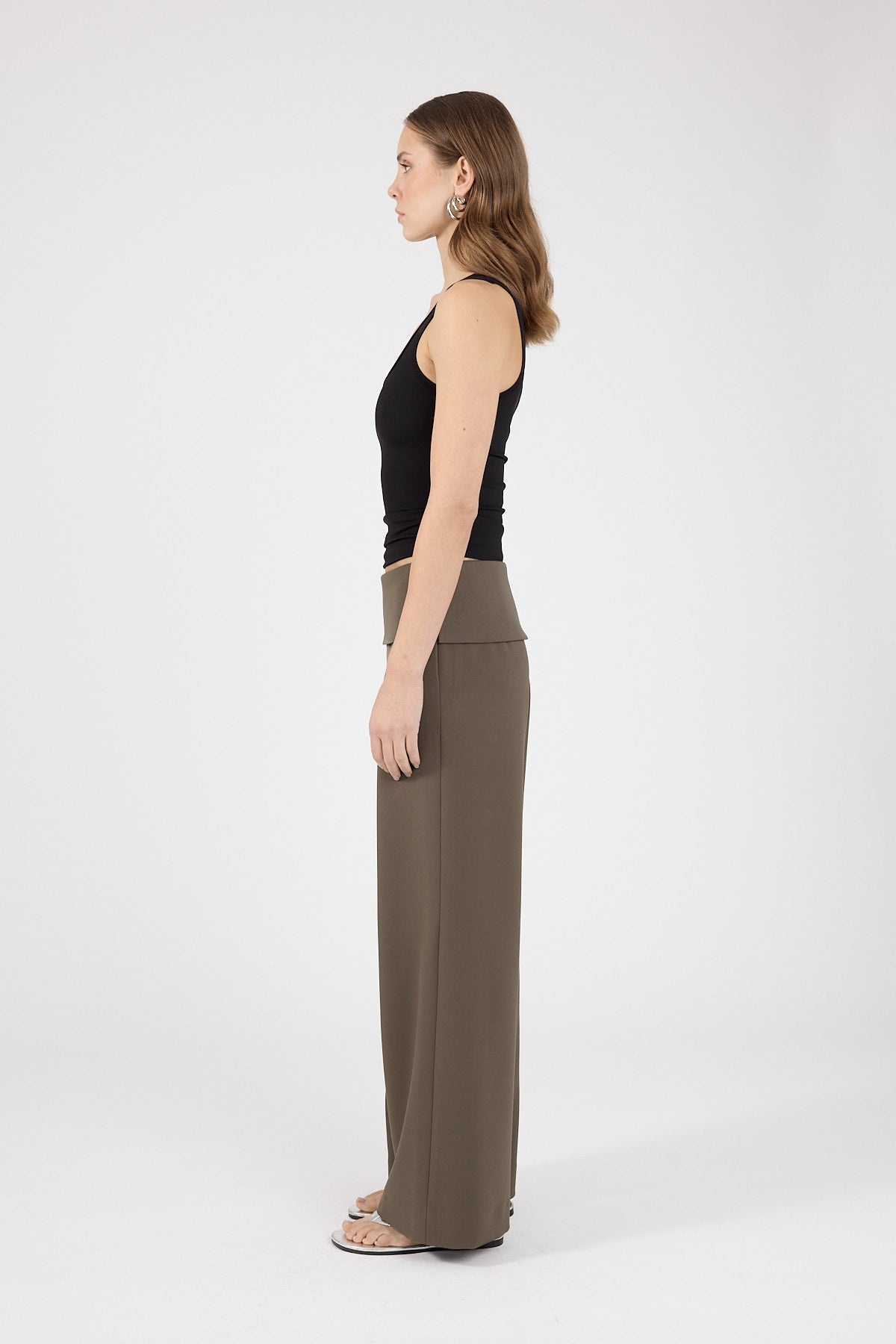 Fold Over Pant Taupe