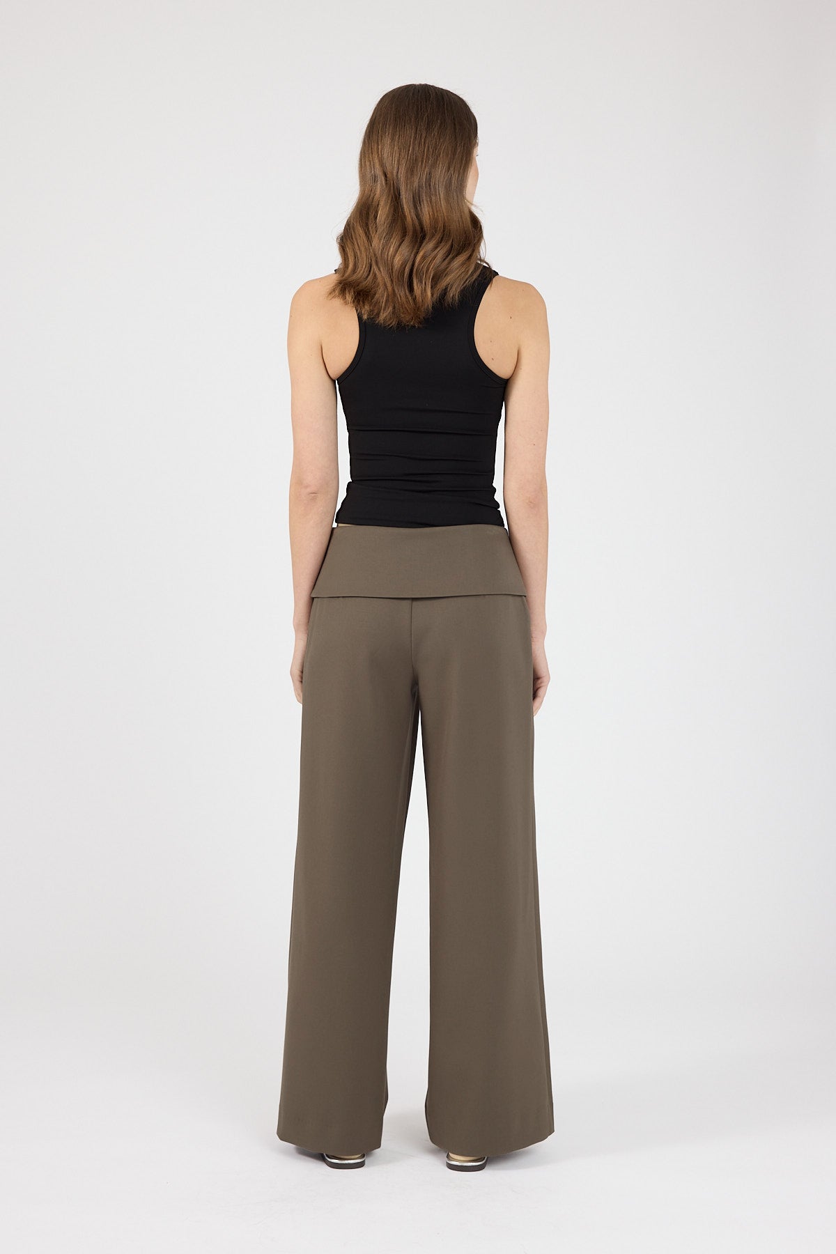 Fold Over Pant Taupe