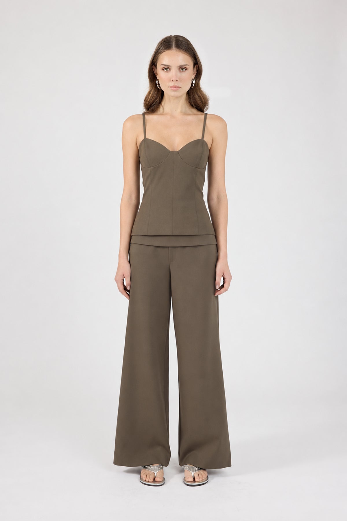 Fold Over Pant Taupe