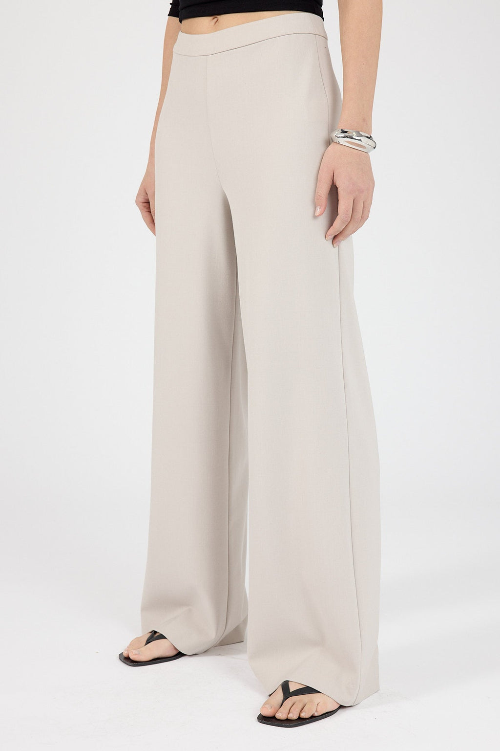 Hoge taille broek steenwit
