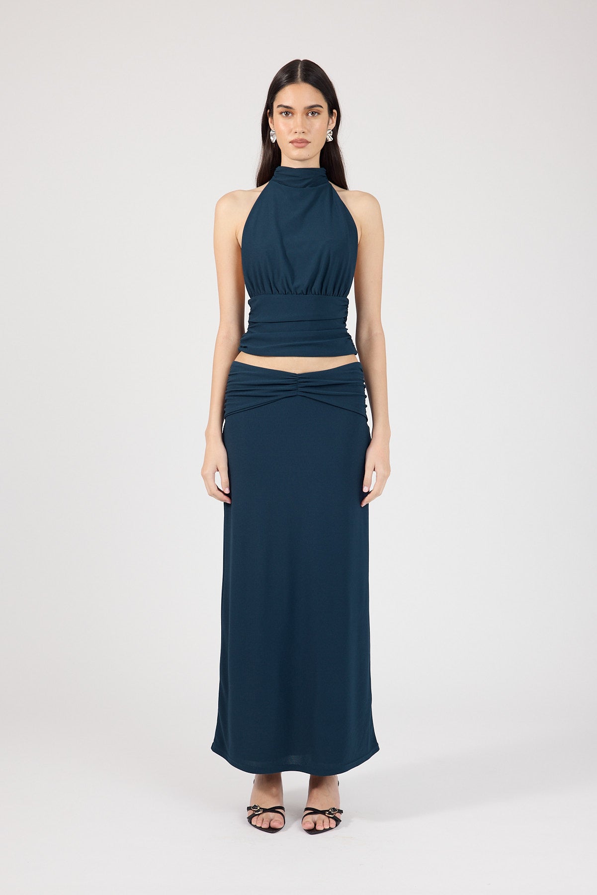 Maxi Skirt Petrol Blue