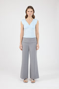 Petite Fold Over Pant Grey