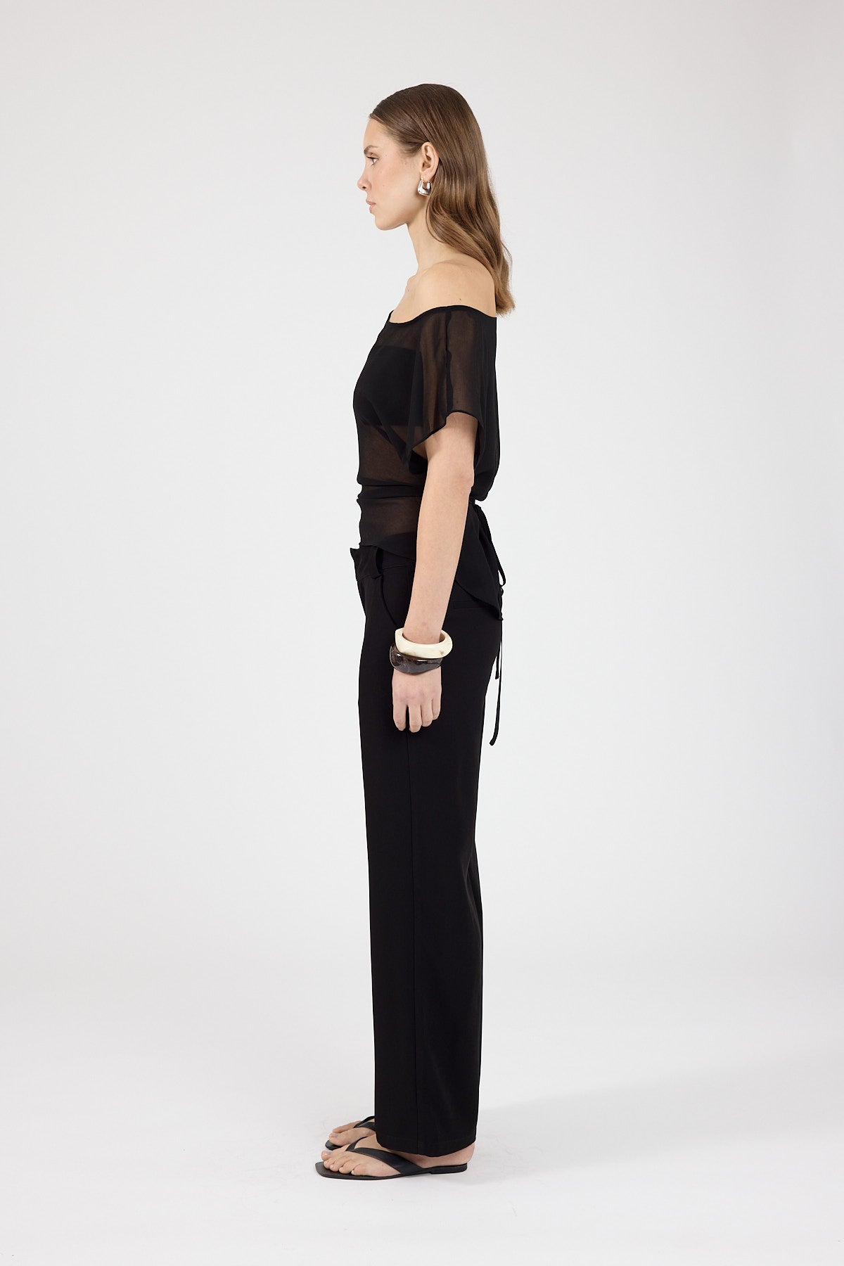 Petite Low Rise Recycled Pant Black