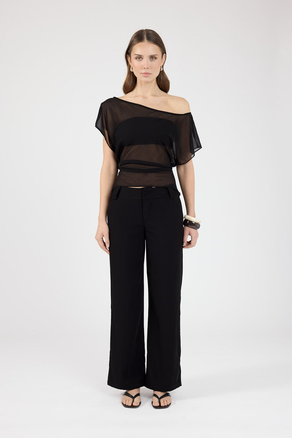 Petite Low Rise Recycled Pant Black