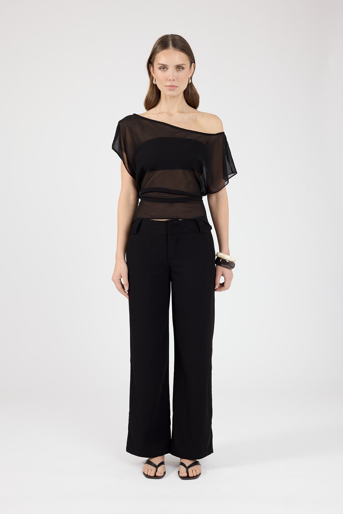 Petite Low Rise Recycled Pant Black