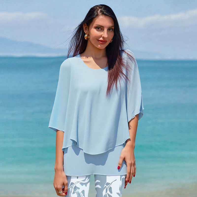 Women¡¯s Printed Pants and Crew Neck Top Set