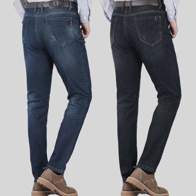 Novità: jeans da uomo a gamba dritta con vita alta elasticizzata