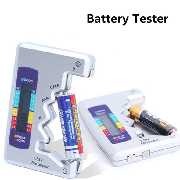 Free Portable Digital Battery Tester©\Universal Checker for All©\Size Household Batteries