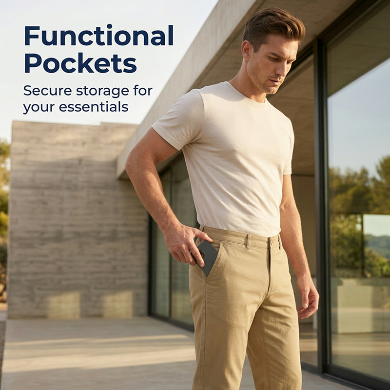 Pantalones informales de corte recto para hombre que realzan integralmente tu imagen personal