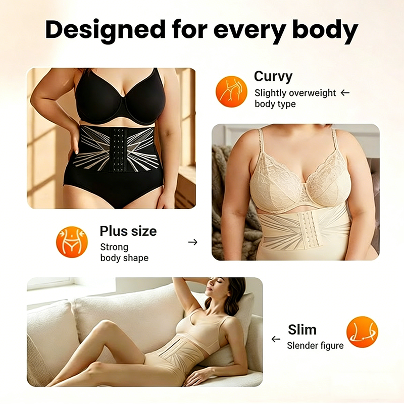Ropa interior de cintura alta que realza los glúteos ¨C ajuste regulable, ultraligera y transpirable.