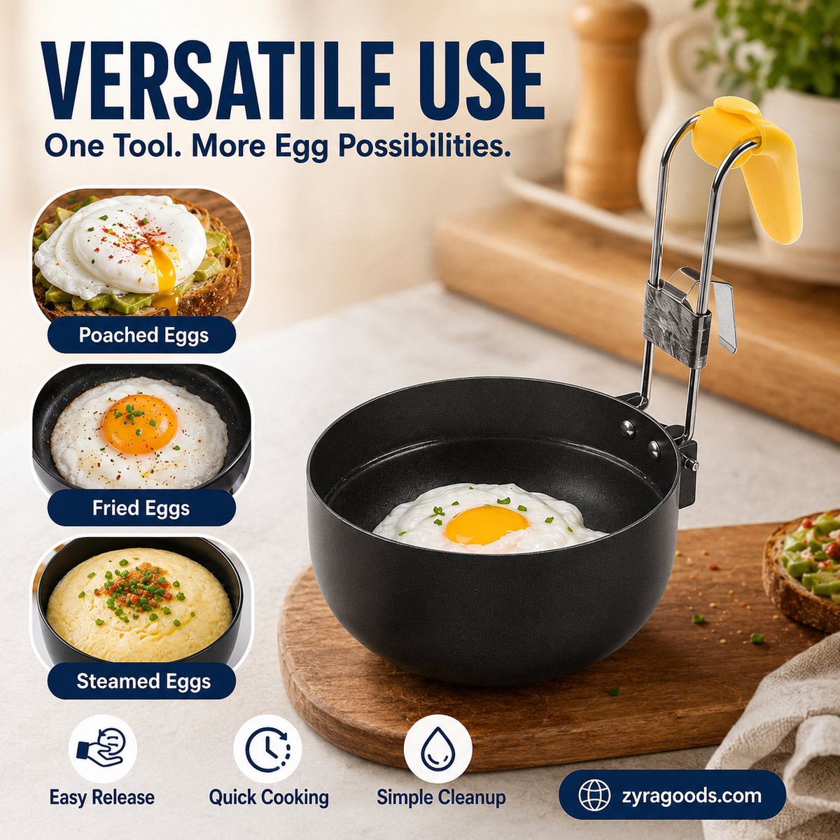 Moule pliable antiadhésif pour pocher les œufs