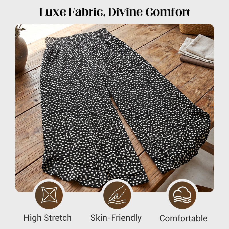 Pantalones fluidos de pierna ancha y cintura alta para mujer ¨C estilizan, son cómodos y elegantes
