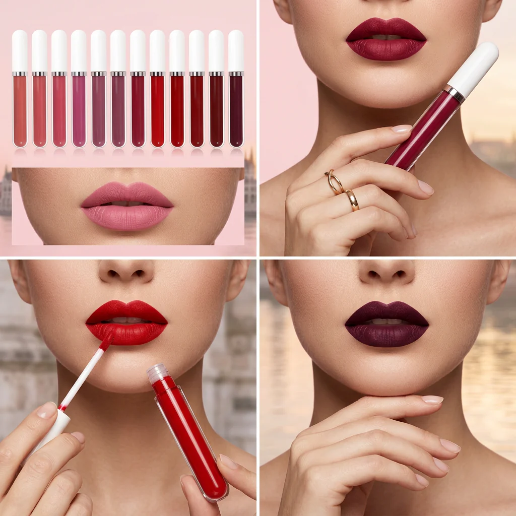 10Pcs Matte Waterproof Long Lasting Lip Gloss