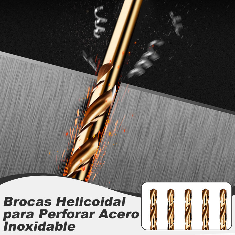 NOW Twist Drill Bits for Stainless Steel - Titanium Coated & Split Point Design for Precision Drilling in Metal & Wood