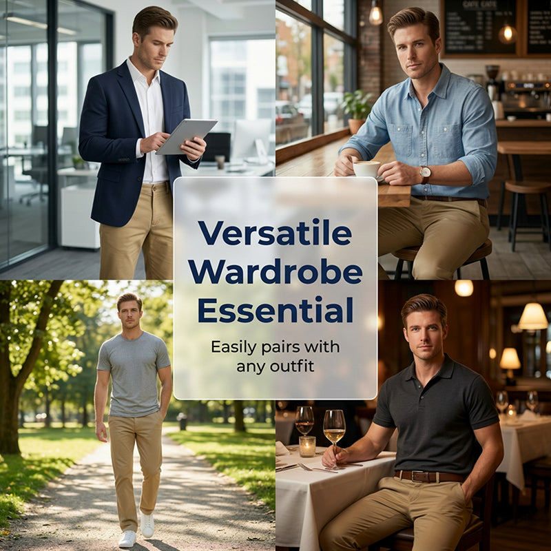 Pantalones informales de corte recto para hombre que realzan integralmente tu imagen personal