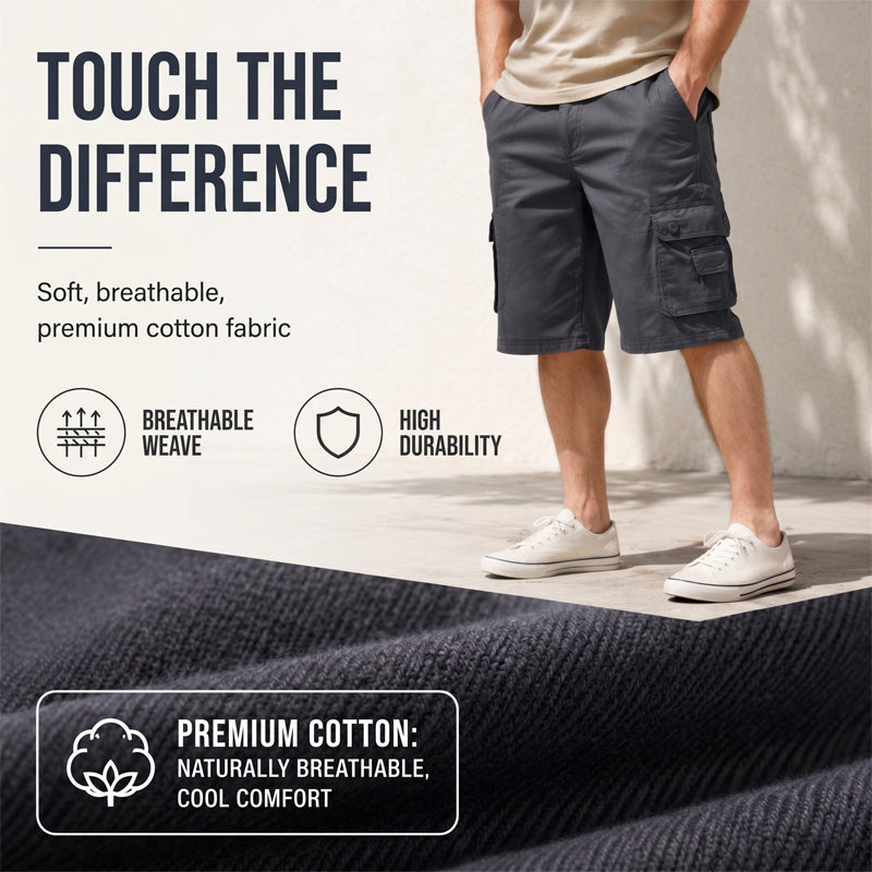 Pantaloncini cargo da uomo per attività all'aperto - Multitasche e traspiranti