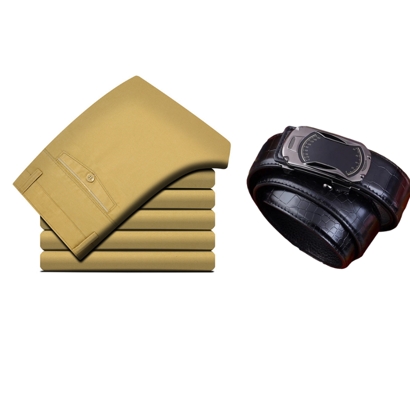 Pantalones informales de corte recto para hombre que realzan integralmente tu imagen personal