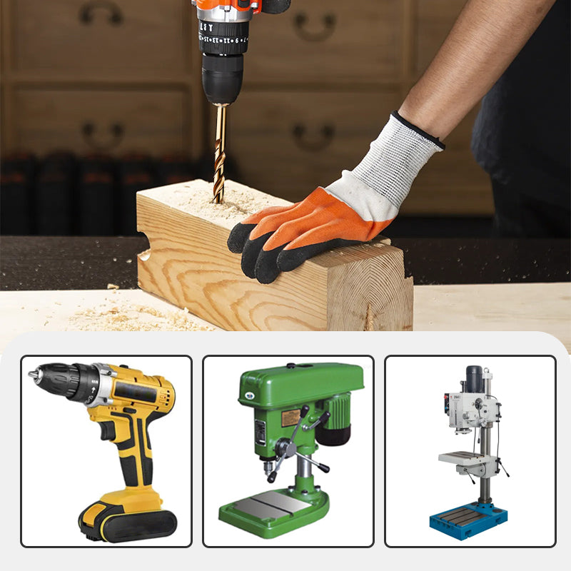 NOW Twist Drill Bits for Stainless Steel - Titanium Coated & Split Point Design for Precision Drilling in Metal & Wood