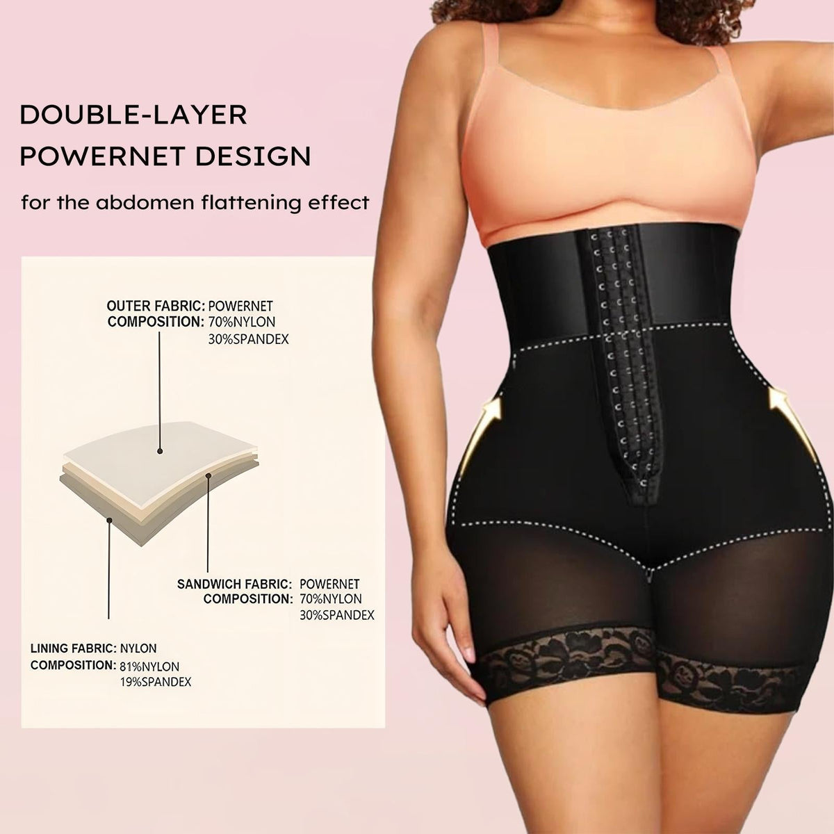 Damescorrigerende shorts met hoge taille-S-3XL