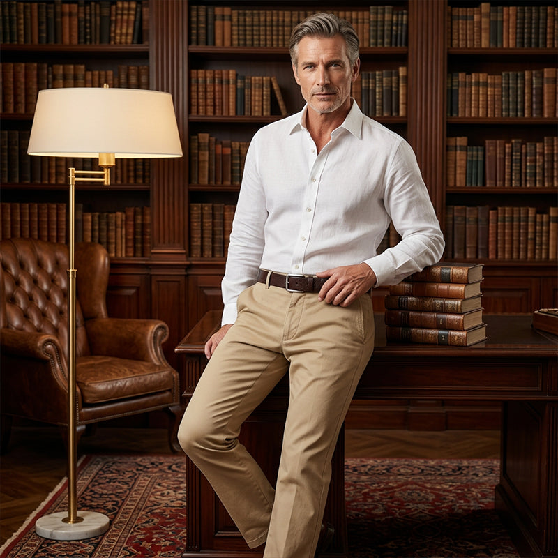 Pantalones informales de corte recto para hombre que realzan integralmente tu imagen personal