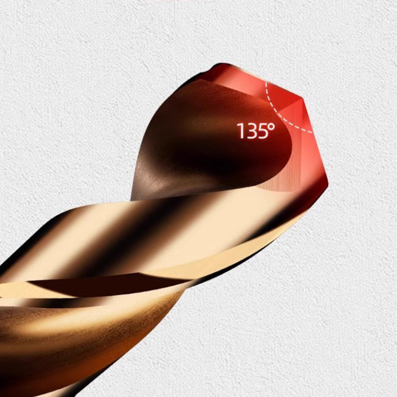 NOW Twist Drill Bits for Stainless Steel - Titanium Coated & Split Point Design for Precision Drilling in Metal & Wood