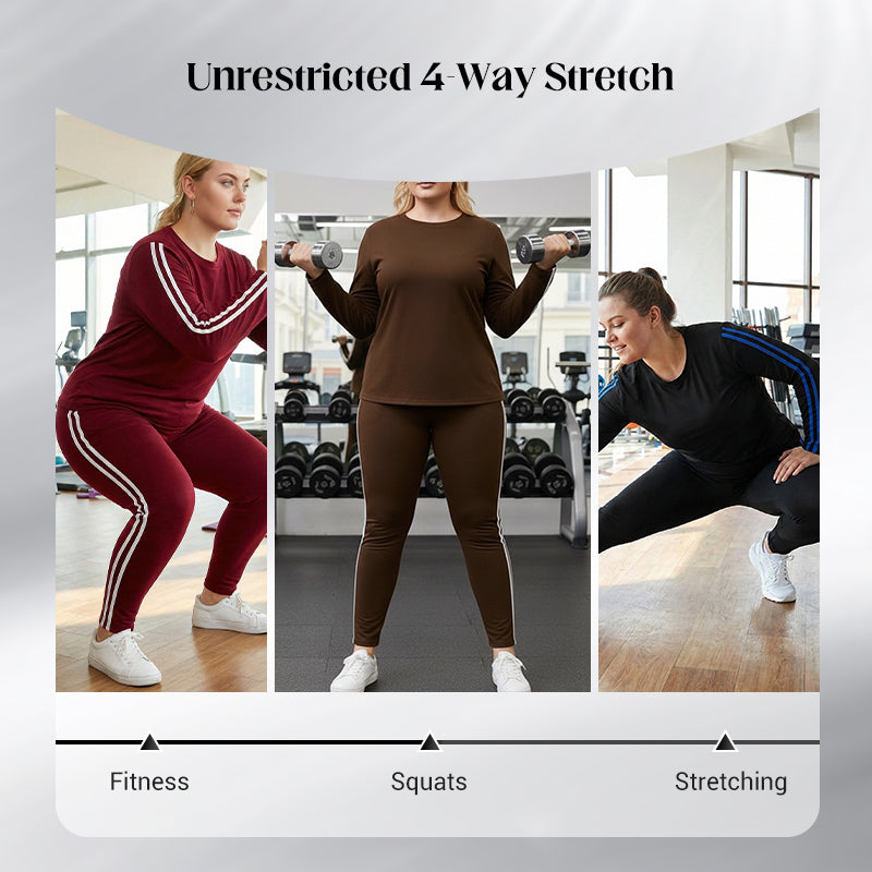 Completo da donna da jogging in 2 pezzi a maniche lunghe