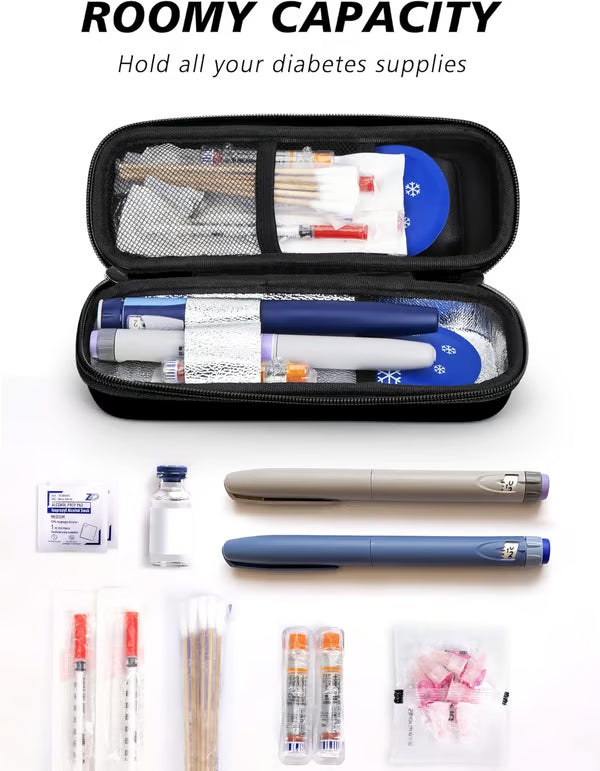 Estuche de viaje refrigerante para insulina con pantalla de temperatura