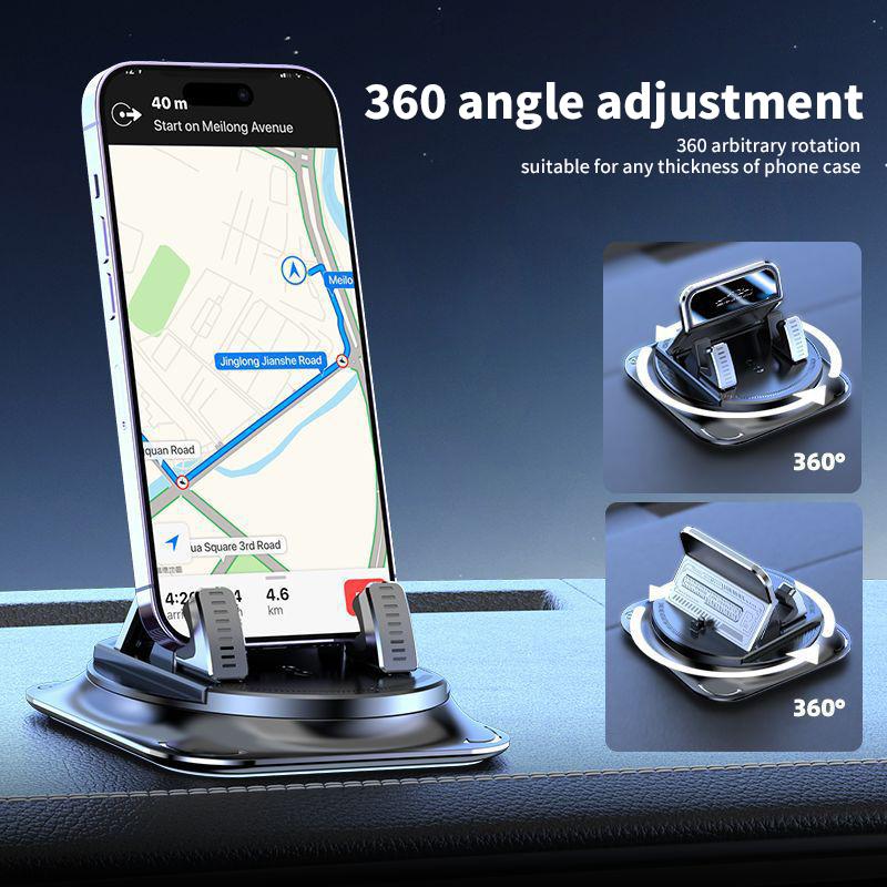 Support de téléphone pour voiture avec ventouse antidérapante - Réglable à 360¡ã et anti-vibrations