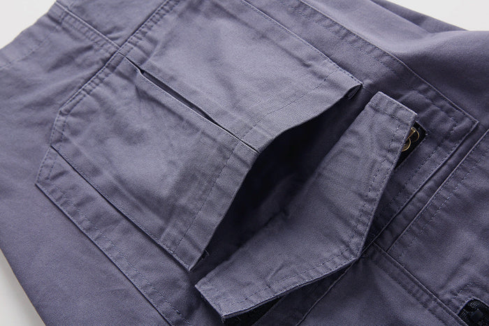 Short multifonctionnel de sport et de plein air pour homme - 8 poches, coton résistant, réglable