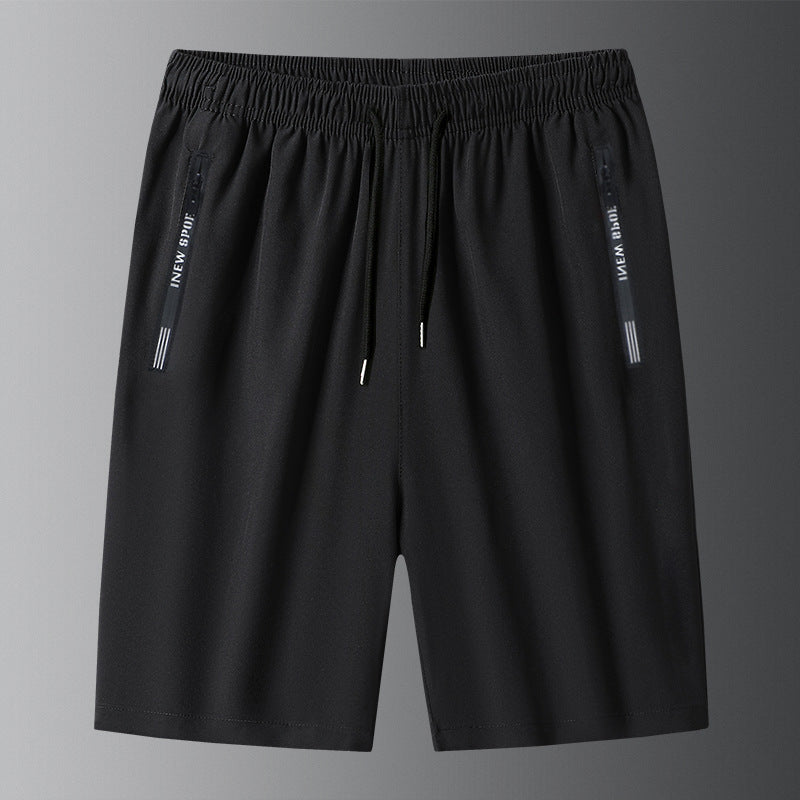 Unisex stretchshorts van ijzergaren met sneldrogende werking