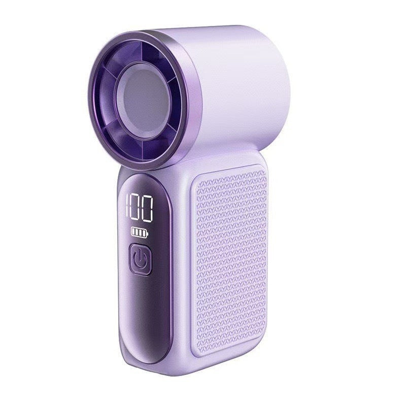 Free Turbo Handheld Fan ¨C LED Display, 6 Speeds, 3000mAh