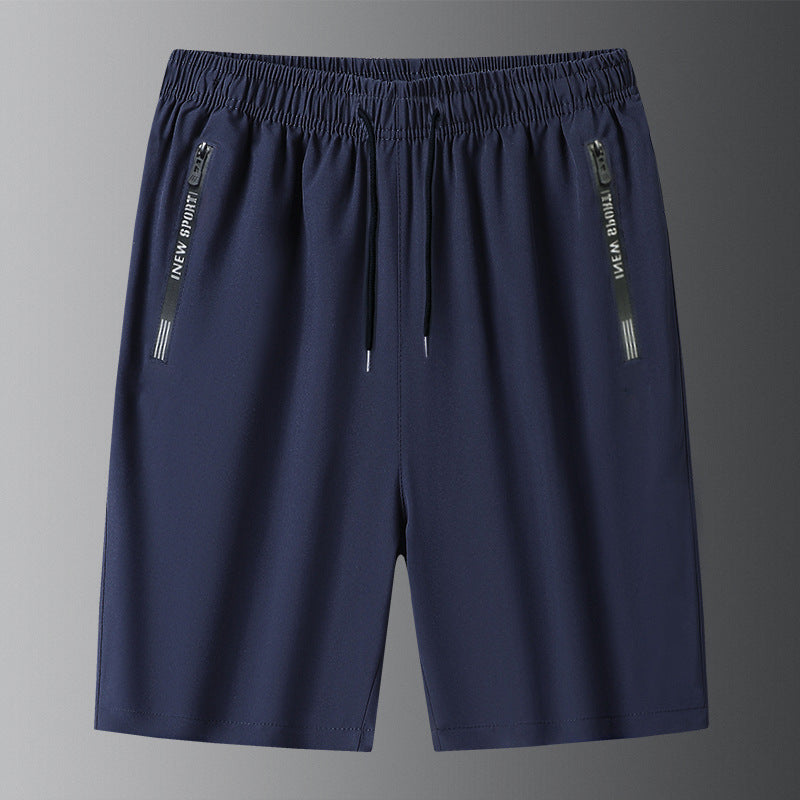 Unisex stretchshorts van ijzergaren met sneldrogende werking
