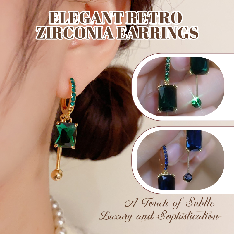 Elegant Vintage Synthetic Diamond Drop Earrings