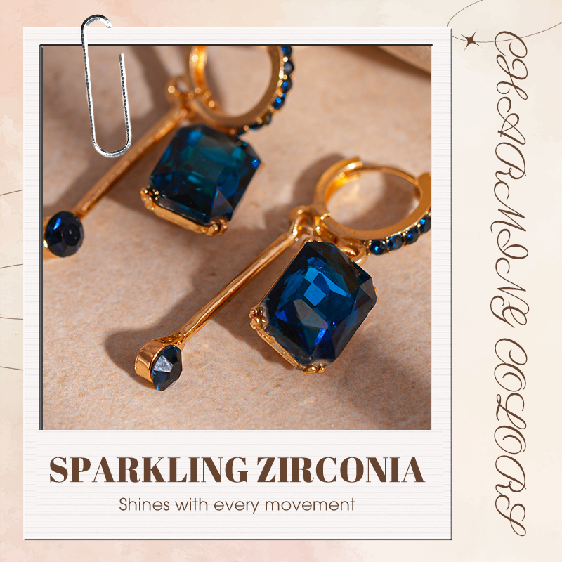 Elegant Vintage Synthetic Diamond Drop Earrings